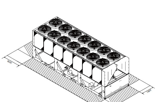 Doppelschrauben-Kompressor-freie Kaltluft kühlte kältere Wärmepumpe-Einheit R134a 502,9 Kilowatt ab